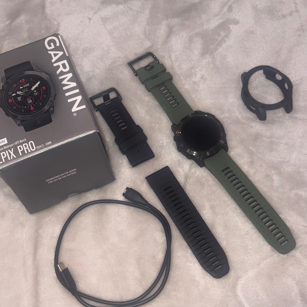 Garmin Epix Pro with Olive and Black Bands